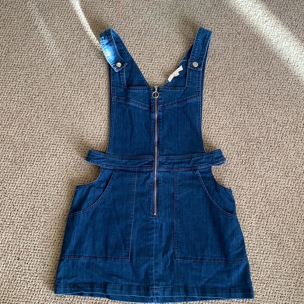Jean dress overalls